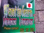 Want to learn, japanese language? sign - Malaybalay City Philippines