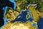 Zanclean flood, The geologic history of the Mediterranean is complex. It was involved in the tectonic break-up and then collision of the African and Eurasian plates.