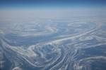 Photo of eddies in the Labrador Current. The Labrador Current is a cold current in the North Atlantic Ocean which flows from the Arctic Ocean south along the coast of Labrador and passes around Newfoundland, continuing south along the east coast of Nova Scotia.