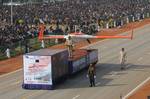 DRDO RUSTOM-1- UAV passes through the Rajpath during the 63rd Republic Day Parade-2012, in New Delhi on January 26, 2012.