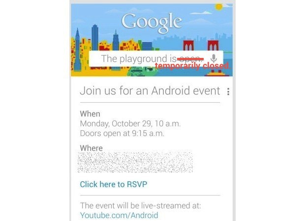 Google scrubs October 29th event over Hurricane Sandy worries