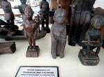 Wood carvings of Pagbanua and Palaw'an on display at the Palawan Museum in Puerto Princesa