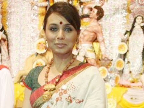 Bollywood actress Rani Mukherjee celebrates Durga Puja