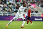 Honduras' Jerry Bengtson celebrates his goal during the group D men's soccer match against Spain at St. James' Park, in Newcastle, England, during the London 2012 Summer Olympics, Sunday, July 29, 2012.