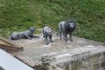 Wire animal sculptures at the tower. The Royal Menagerie is first referenced during the reign of Henry III. In 1251, the sheriffs were ordered to pay fourpence a day towards the upkeep for the King's polar bear; the bear attracted a great deal of attention from Londoners when it went fishing in the Thames.