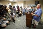 Conservative talk show host Rush Limbaugh speaks during a news conference at The Queen's Medical Center in Honolulu, Friday, Jan. 1, 2010. Limbaugh was rushed to the hospital after experiencing chest pains similar to a heart attack Wednesday during a vacation. (AP Photo/Chris Carlson)