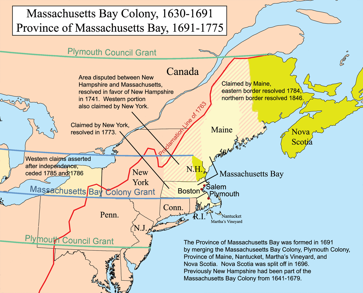 Location of Massachusetts Bay Company