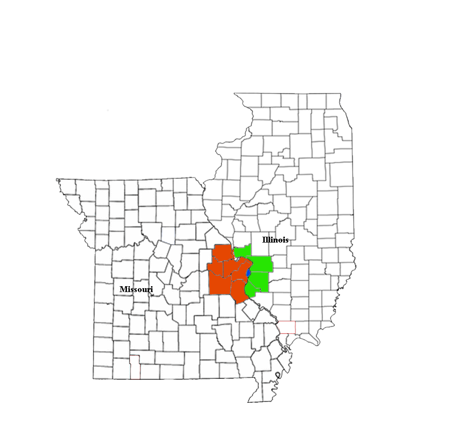 Map of the St. Louis Metropolitan Statistical Area