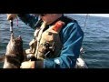 Kayak fishing with a GoPro underwater camera on the line