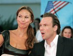  Russian born actress Svetlana Metkina and U.S actor Christian Slater arrive for the screening of their film "Bobby" of U.S director Emilio Estevez at the 32nd American Film Festival in Deauville, Normandy, France, Friday Sept. 8, 2006.(gm1)  