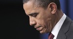 President Barack Obama pauses before answering a question about Egypt during his joint news conference with Canadian Prime Minister Stephen Harper, Friday, Feb. 4, 2011, in the Eisenhower Executive Office Building on the White House complex in Washington.