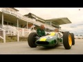 Damon Hill drives the 1962 Lotus 25 at the old Aintree circuit