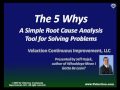 5 Whys Root Cause Analysis Problem Solving Tool--Video Training