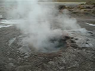 Video of bubbling geyser, with sound.