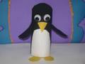 How to make a toilet paper tube penguin (black face)