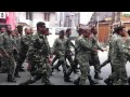 Soldiers march to join police mutiny