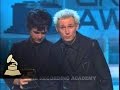 Green Day accepting the GRAMMY for Best Rock Album at the 47th GRAMMY Awards