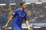 Chelsea's Fernando Torres plays against Newcastle United during their English Premier League soccer match at Stamford Bridge, London, Saturday, Aug. 25, 2012.