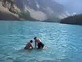 Moraine Lake swimming adventures