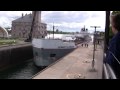 Ship through the Soo Locks in HD 6-9-09