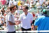 Roger Federer (SUI) competes against Radek Stepanek (CZE) during the Sony Ericsson Open at Crandon Park Tennis Center Key Biscayne, Florida March 26, 2011