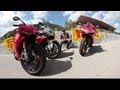 Ducati 1199 Panigale vs BMW S1000RR and Aprilia RSV4 APRC