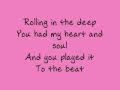 Adele - Rolling in the Deep - lyrics