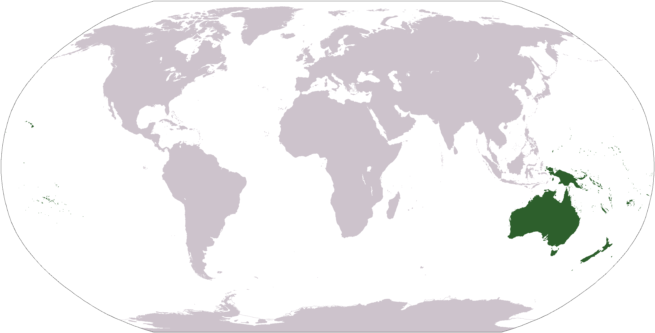 Location of Oceania