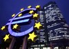 The Euro sculpture is seen in front of the European Central Bank in Frankfurt, central Germany, in this Nov. 30, 2005 file picture.