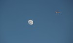 India Bright Moon on the  City Sky in Kolkata on Monday 03 July 2012 in Eastern India City