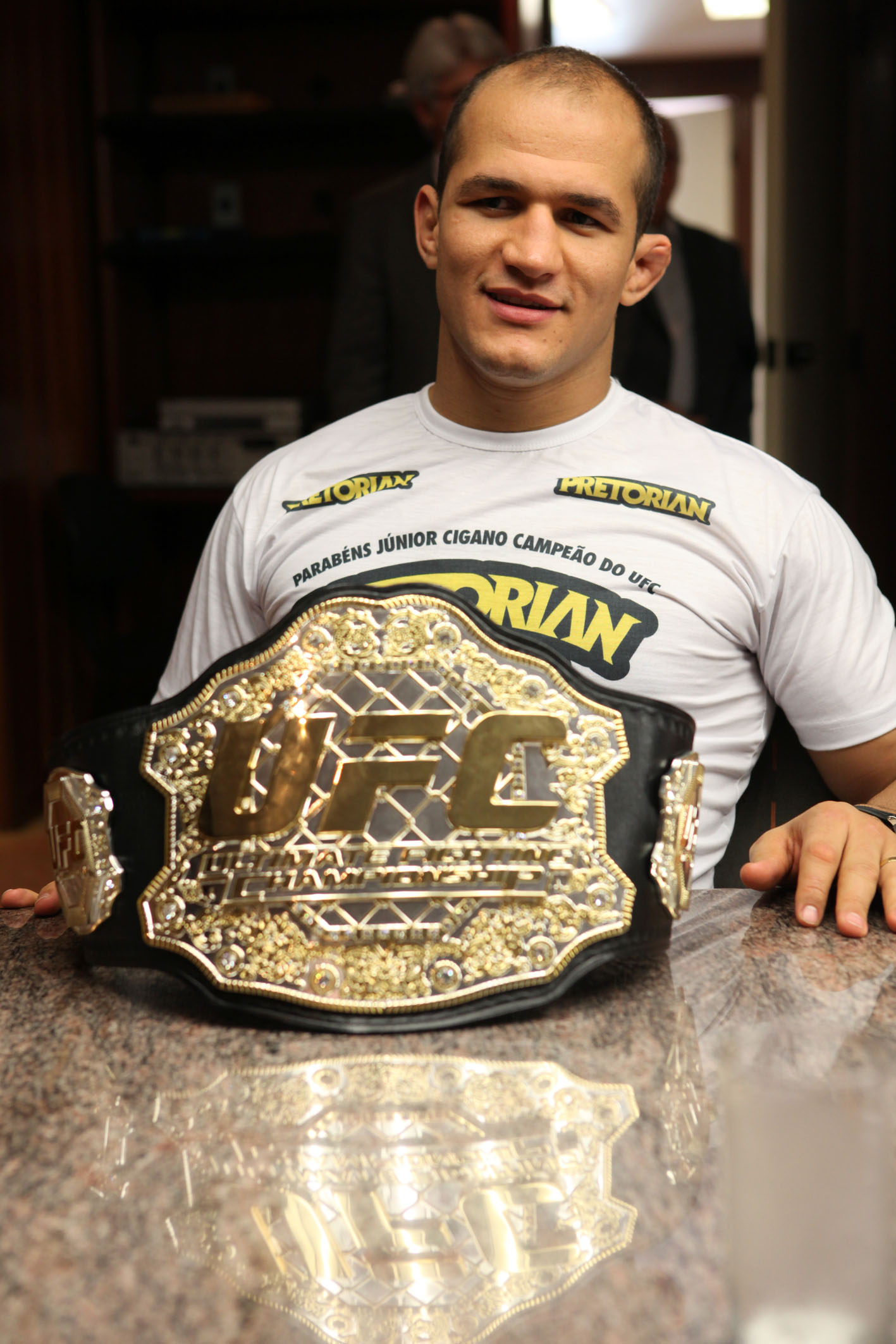 Junior Dos Santos with UFC Heavyweight Title Belt.