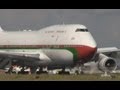 ✈[Full HD] Sheikh Aircraft! B747-430 Royal Flight of Oman Landing @ Hamburg Airport