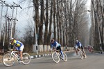 A group of cyclists 