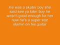 Avril lavigne skater boy skaterboy lyrics