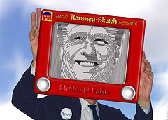 Mitt Romney - Etch A Sketch - The Shake-N-Fake...