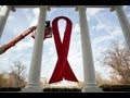 White House Time-Lapse: Raising the Commemorative HIV/AIDS Red Ribbon