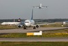 Lufthansa with its Star Alliance partner airlines Air Canada and Asiana Airlines at Frankfurt Airport.