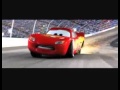 Cars (2006) scenes: Final Lap (McQueen lost his tire)