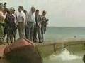 Boris Yeltsin throws woman in sea