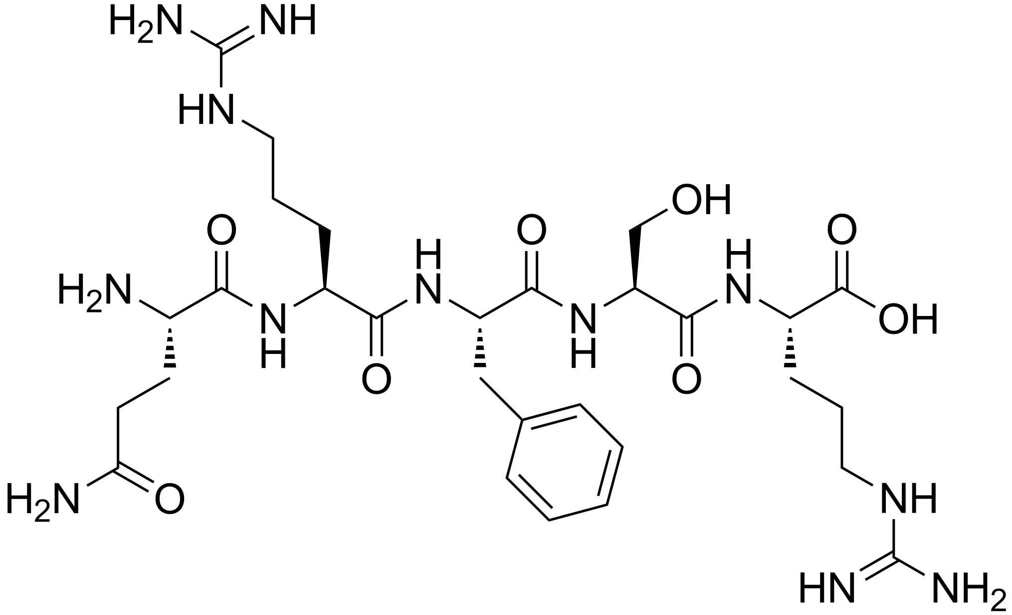 Chemical structure of Opiorphin.