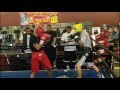 Marcos Maidana sparring Andrew Ruiz at the Robert Garcia Boxing Academy (August 2012)