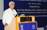 The Minister of State (Independent Charge) of Corporate Affairs and Minority Affairs, Shri Salman Khurshid addressing at the inauguration of Orientation-cum-Training Programme of National Level Monitors being conducted by the National Productivity Council, in New Delhi on April 20, 2010.