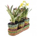 Set of 3 Recycled Sweetie Planters on a Tray