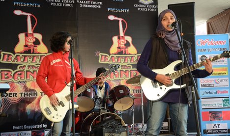 Kashmiri Girls for the first time participated in the Battle of the Bands 2012 at Indoor stadium Srinagar on Saturday 22, December 2012.