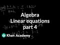 Algebra: Linear Equations 4