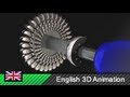 Pelton wheel / Pelton turbine / Hydro-power (3D animation)