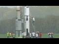 Saturn V scale model rocket launch 480p