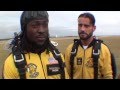 Kofi Kingston jumps with the Golden Knights