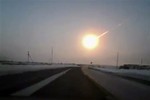 In this frame grab made from a video done with a dashboard camera, on a highway from Kostanai, Kazakhstan, to Chelyabinsk region, Russia, provided by Nasha Gazeta newspaper, on Friday, Feb. 15, 2013 a meteorite contrail is seen.