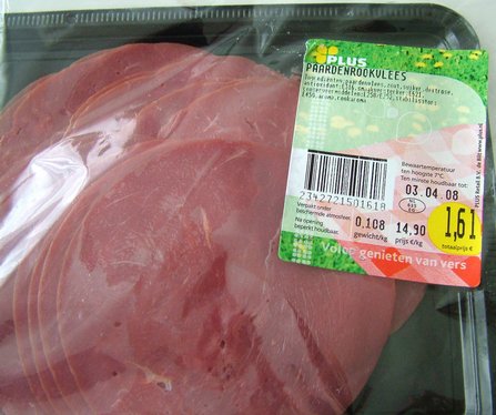 Horse meat in package